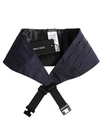 Dolce & Gabbana Dark Blue 100% Silk Belt Waist Cummerbund
