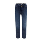 Jacob Cohen Blue Cotton Tapered Jeans