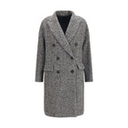 Brunello Cucinelli Gray Wool Oves Aries Coat
