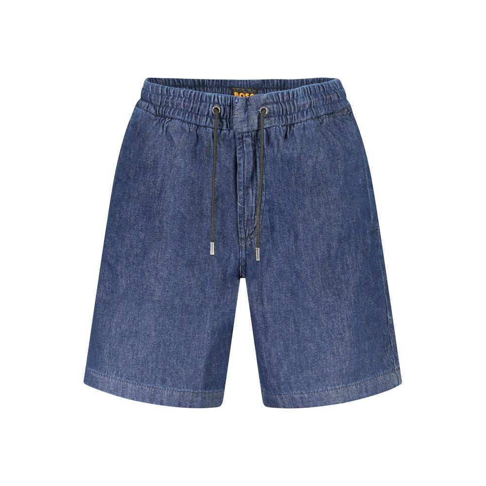 Hugo Boss Blue Cotton Men's Jean Shorts