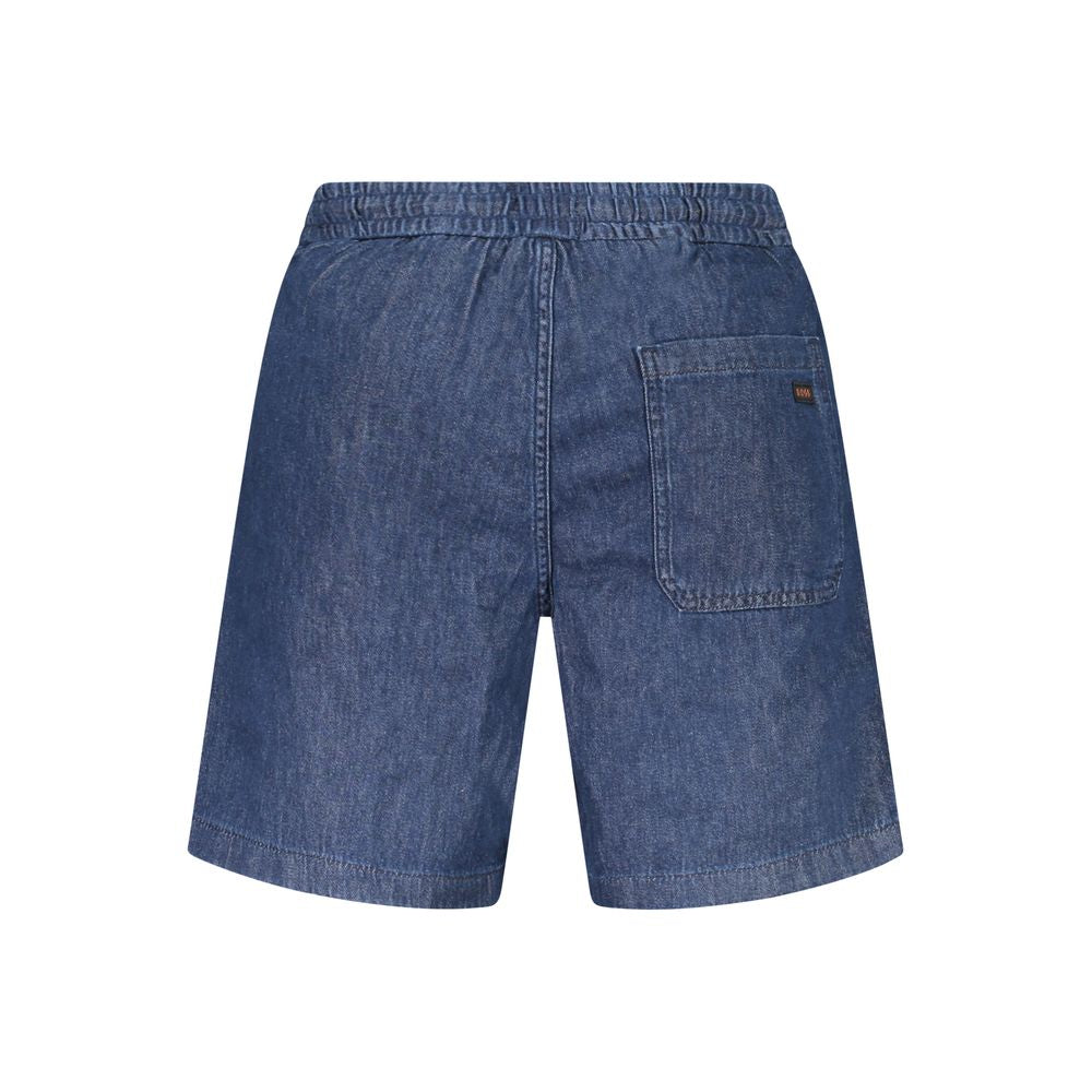 Hugo Boss Blue Cotton Men's Jean Shorts