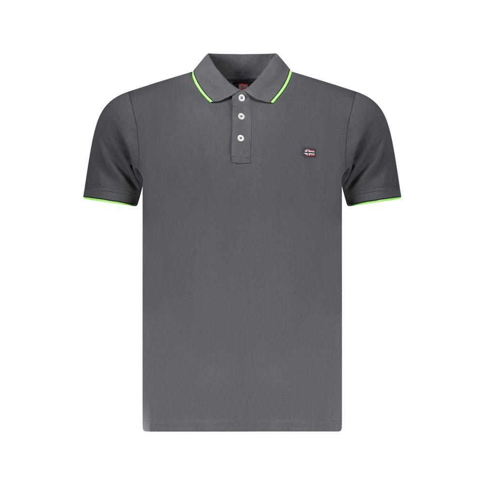 Norway 1963 Gray Cotton Mens Polo Shirt