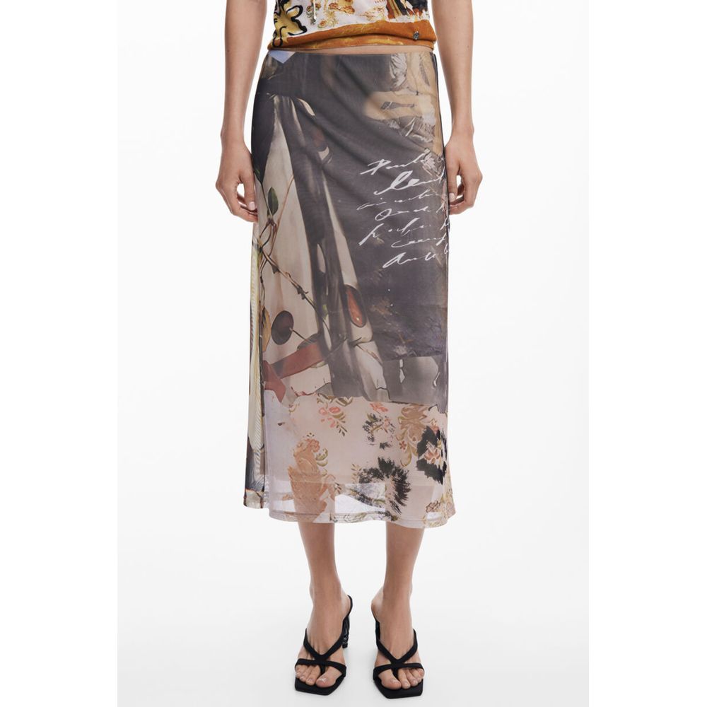 Desigual Beige Polyester Women's Skirt