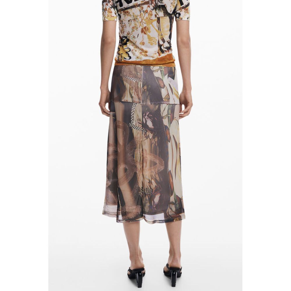 Desigual Beige Polyester Women's Skirt