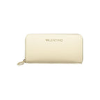 Mario Valentino Beige Polyurethane Women's Wallet with Coin Purse and Card Spaces