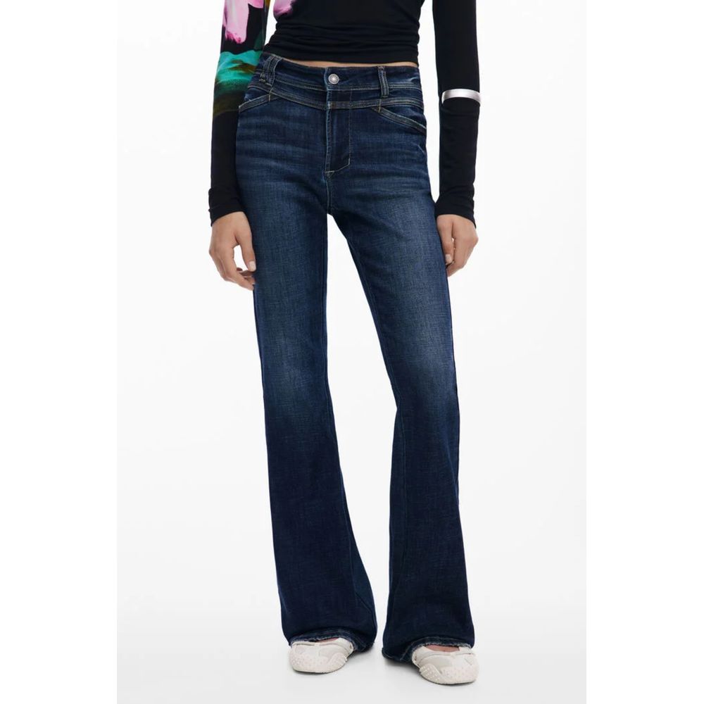 Desigual Blue Cotton Womens Jean