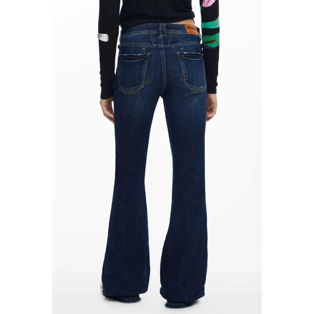 Desigual Blue Cotton Womens Jean