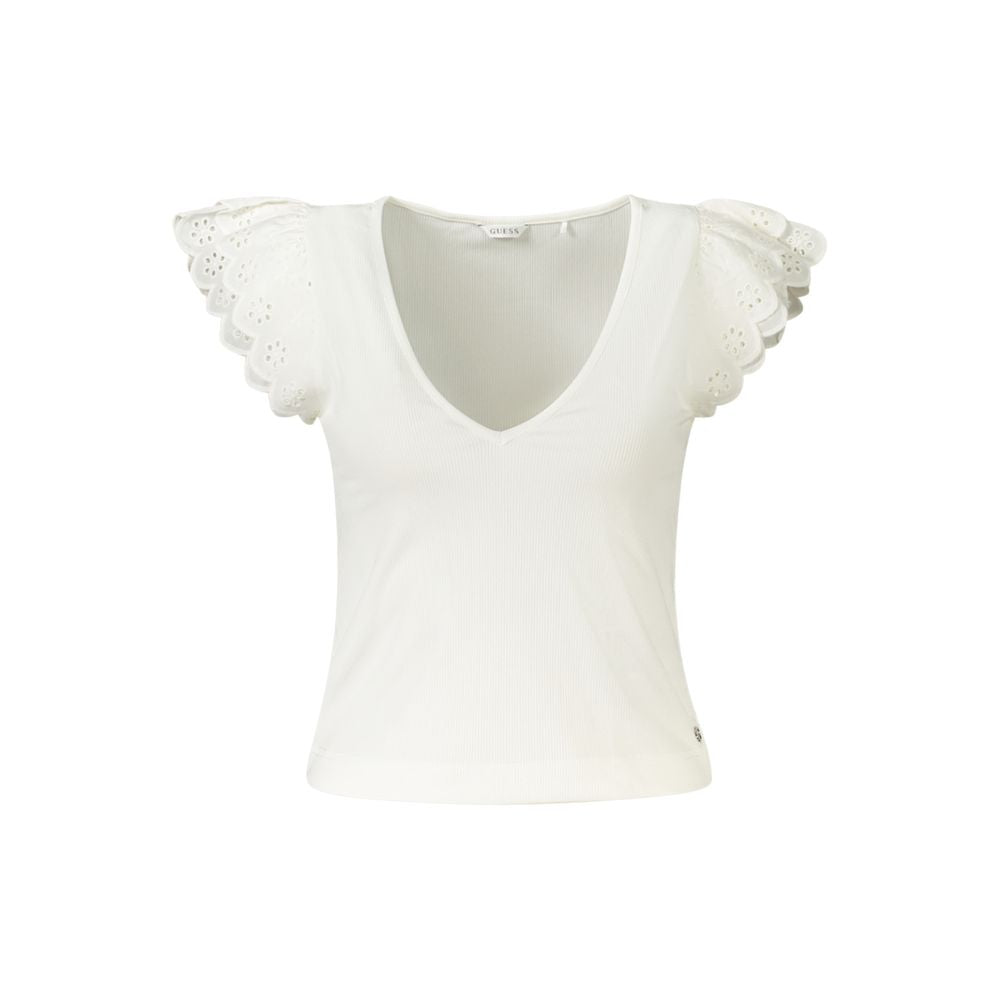 Guess Jeans Bianco Poliestere Womens T-Shirt