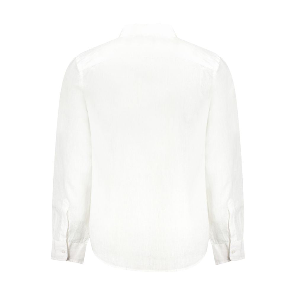 Guess Jeans White Linen Mens Shirt