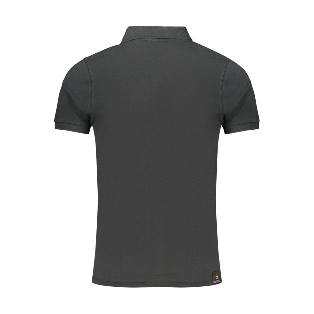 Accademia Militare Black Cotton Men's Polo Shirt