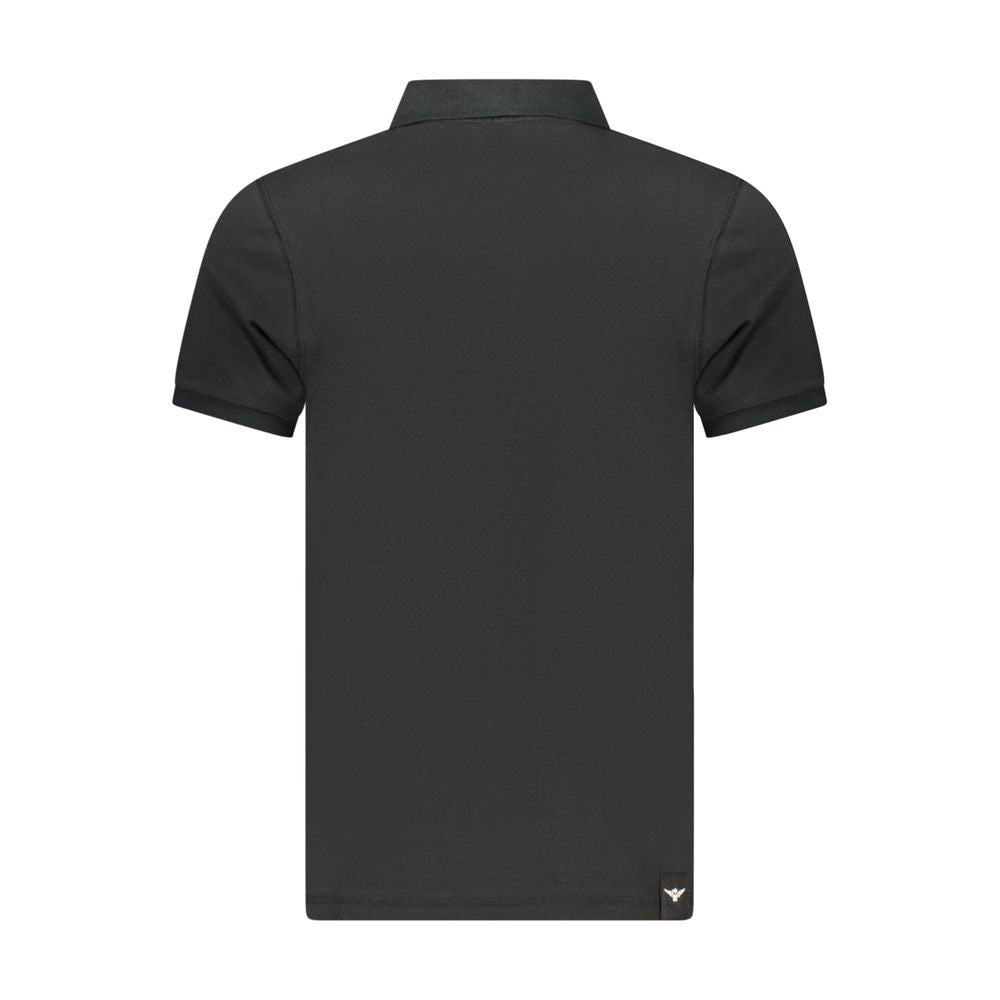 Accademia Militare Black Cotton Men's Polo Shirt