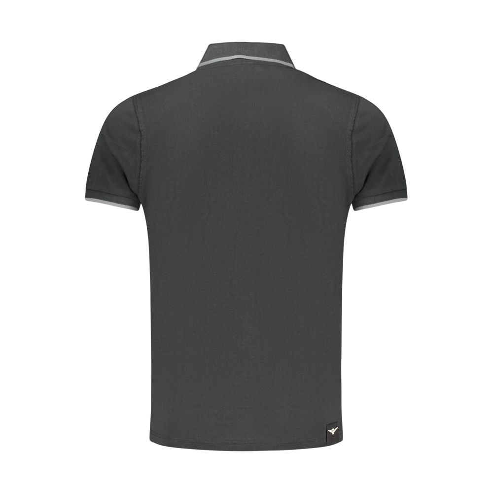 Accademia Militare Nero Cotton Men Polo