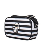 Karl Lagerfeld Black Fabric Crossbody Bag