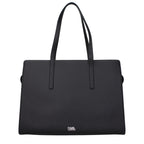 Karl Lagerfeld Black Leather Shoulder Bag