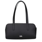 Karl Lagerfeld Black Leather Shoulder Bag