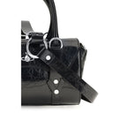 Vivienne Westwood Black Calf Leather Bos Taurus Shoulder Bag