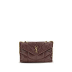 Saint Laurent Bordeaux Lamb Ovis Aries Shoulder Bag