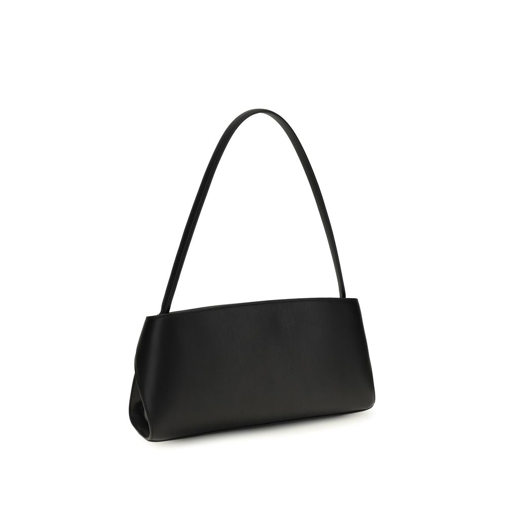 Ferragamo Black Calf Leather Bos Taurus Shoulder Bag