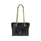 Saint Laurent Black Calf Leather Bos Taurus Shoulder Bag