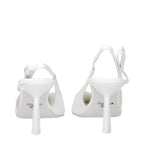 Prada White Leather High Heel Pumps