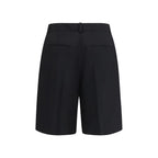 Khaite Black Wool Oves Aries Bermuda Shorts