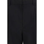 Khaite Black Wool Oves Aries Bermuda Shorts