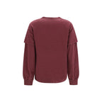 Ganni Bordeaux Cotton Sweatshirt