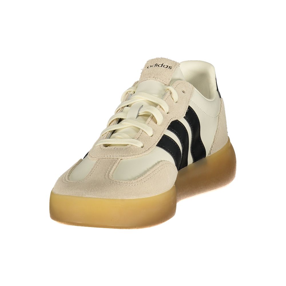 Adidas White Polyester Athletic Sneakers
