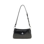 Vivienne Westwood Black Calf Leather Bos Taurus Shoulder Bag