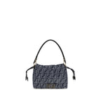 Fendi Blue Cotton Shoulder Bag