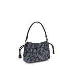 Fendi Blue Cotton Shoulder Bag