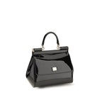 Dolce & Gabbana Black Calf Leather Bos Taurus Handbag