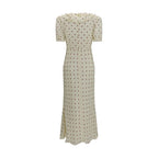 Alessandra Rich Beige Silk Casual Dress