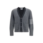 Thom Browne Gray Wool Oves Aries Cardigan
