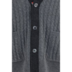 Thom Browne Gray Wool Oves Aries Cardigan