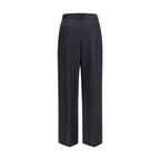 The Row Blue Wool Oves Aries Dress Pants