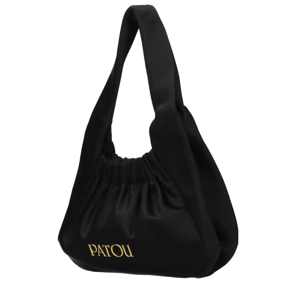 Patou Black Fabric Handbag