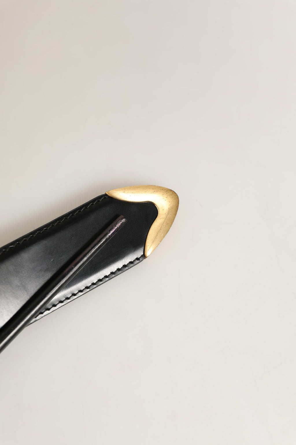 Dolce & Gabbana Black Leather Gold Logo Engraved Buckle Belt