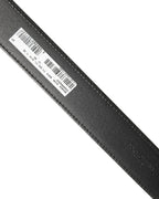 Dolce & Gabbana Black Leather Gold Logo Engraved Buckle Belt