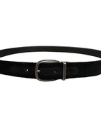 Dolce & Gabbana Black Cotton Metal Buckle Classic Men Belt