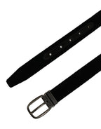 Dolce & Gabbana Black Cotton Metal Buckle Classic Men Belt