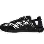 Dolce & Gabbana Black Logo Lace Up Low Top NS1 Sneakers Shoes