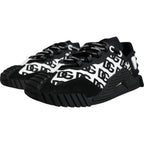 Dolce & Gabbana Black Logo Lace Up Low Top NS1 Sneakers Shoes