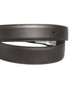 Dolce & Gabbana Dark Gray Leather Metal Buckle Classic Belt