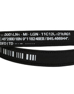 Dolce & Gabbana Black Fabric Leather Barcode Silver Buckle Belt