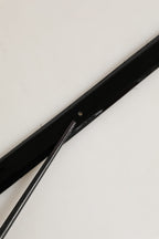 Dolce & Gabbana Black Classic Leather Silver Tone Buckle Belt