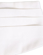 Dolce & Gabbana White Men Wide Waist Belt Cotton Cummerbund