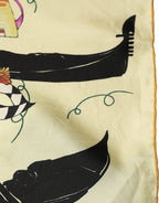 Dolce & Gabbana Cream Venezia Silk Twill Square Foulard Scarf