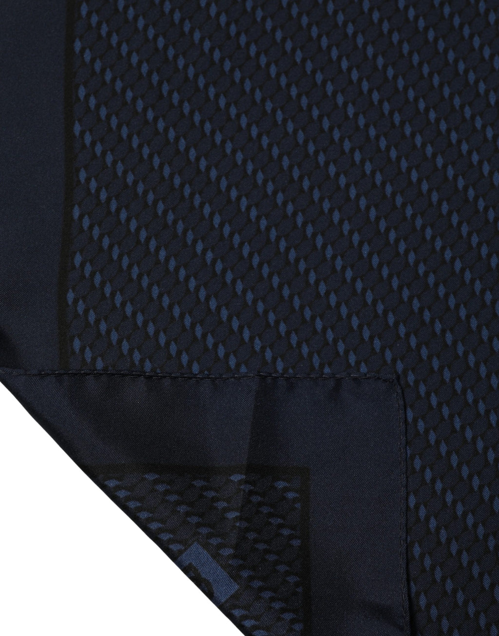 Dolce & Gabbana Dark Blue Silk Pocket Square Foulard Scarf