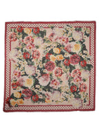 Dolce & Gabbana Multicolor Floral Fringed Stole Scarf